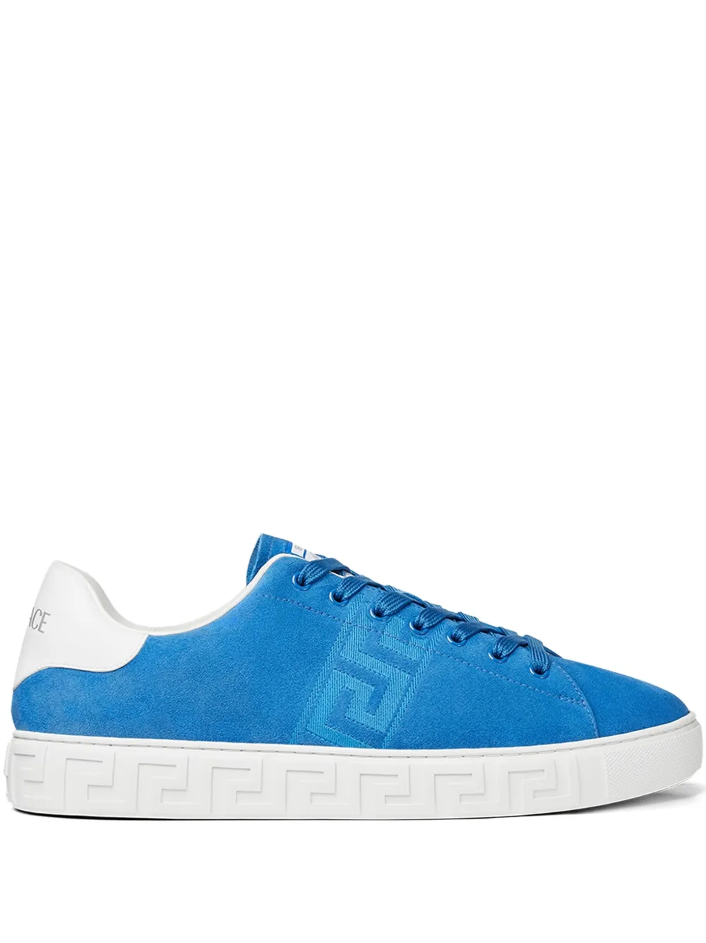 Versace Greca suede sneakers Blue