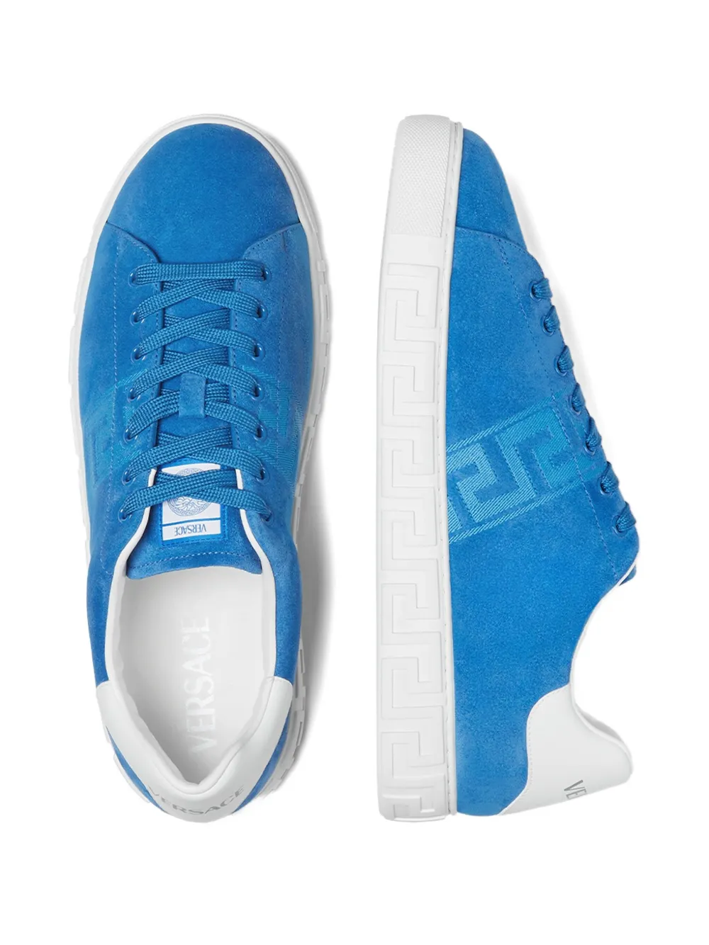 Versace Greca suede sneakers Blue