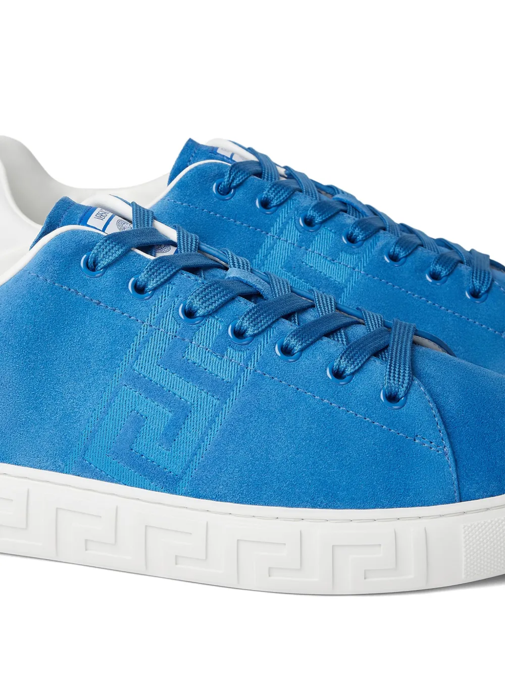 Versace Greca suede sneakers Blue