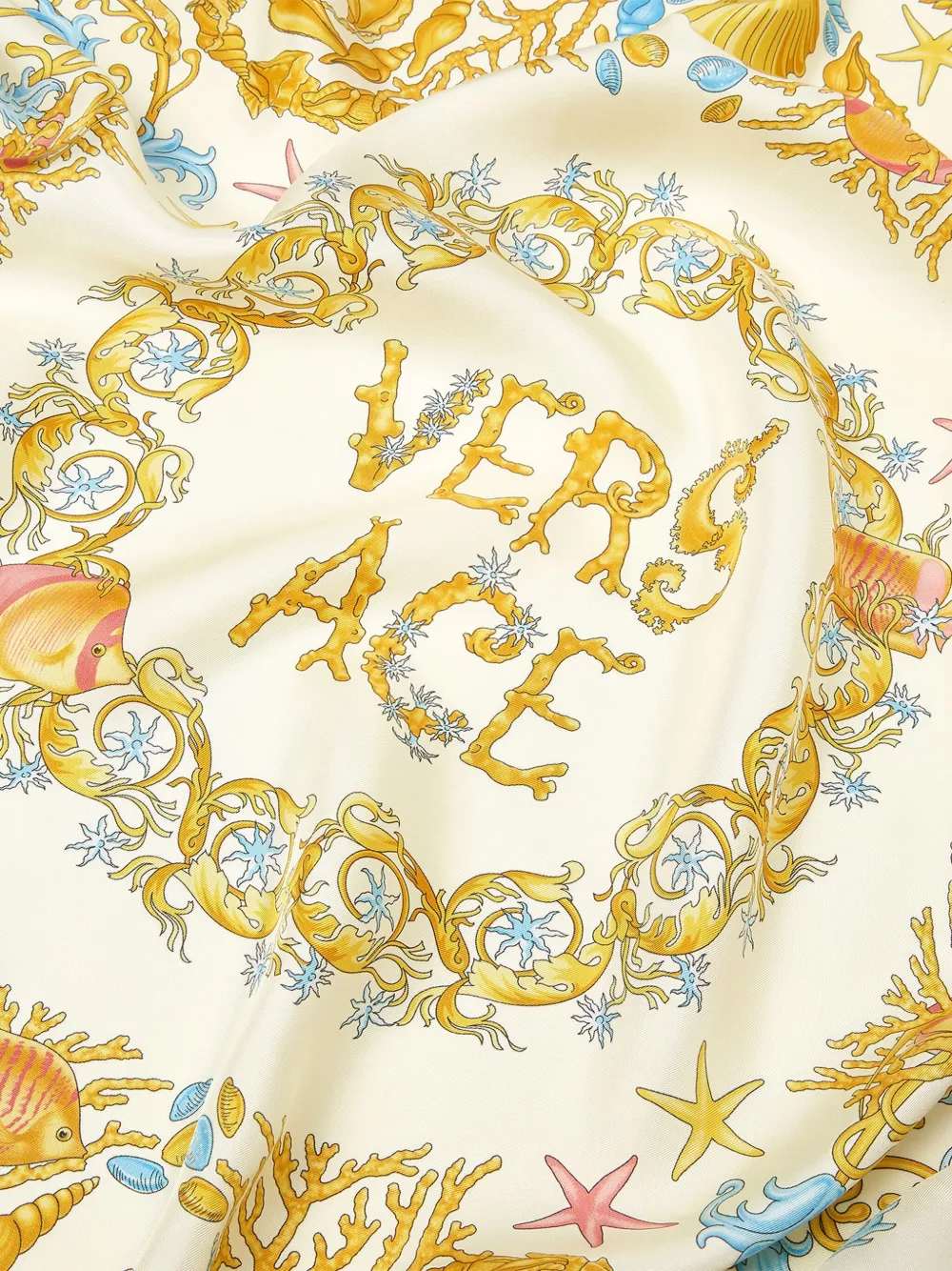 Versace Underwater Barocco patterned scarf - Beige