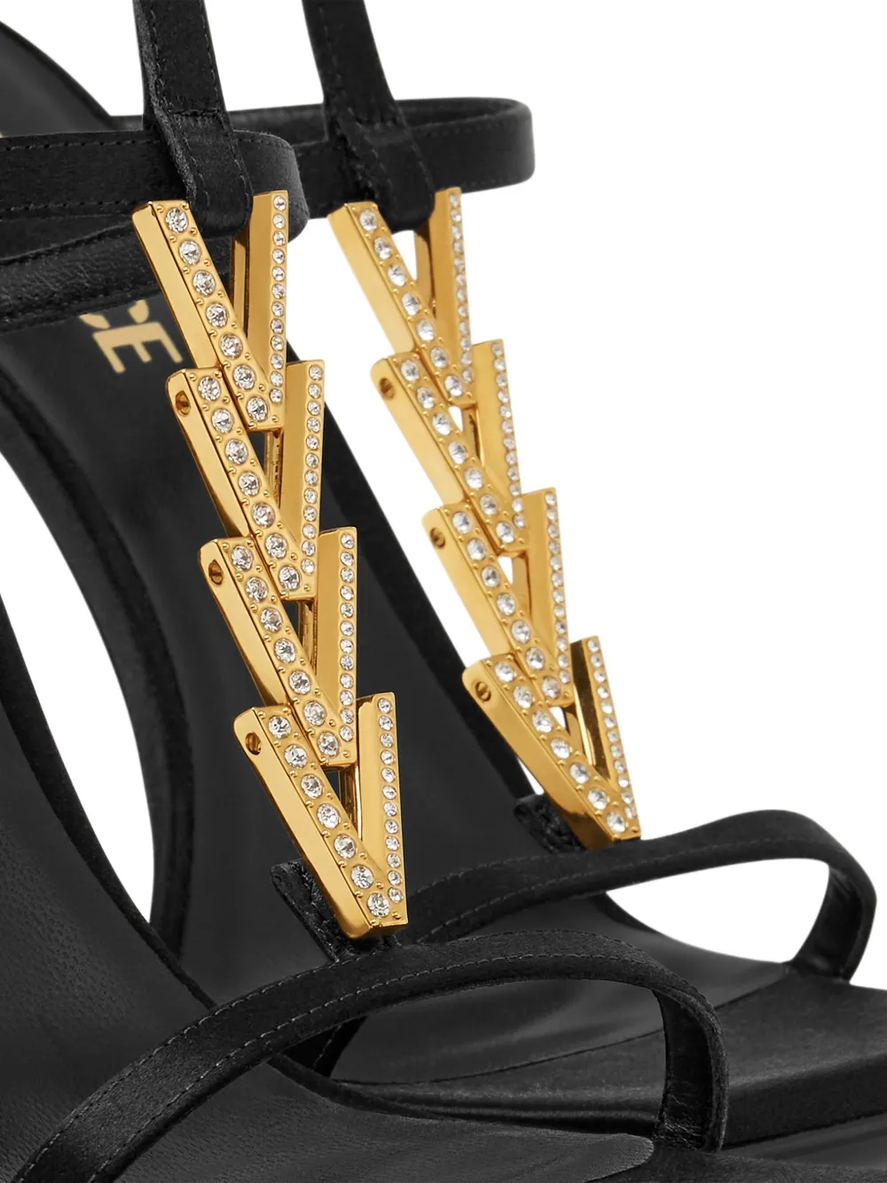 Versace 105mm crystal-embellished sandals Black