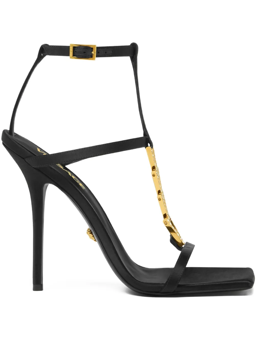 Versace 105mm crystal-embellished sandals Black