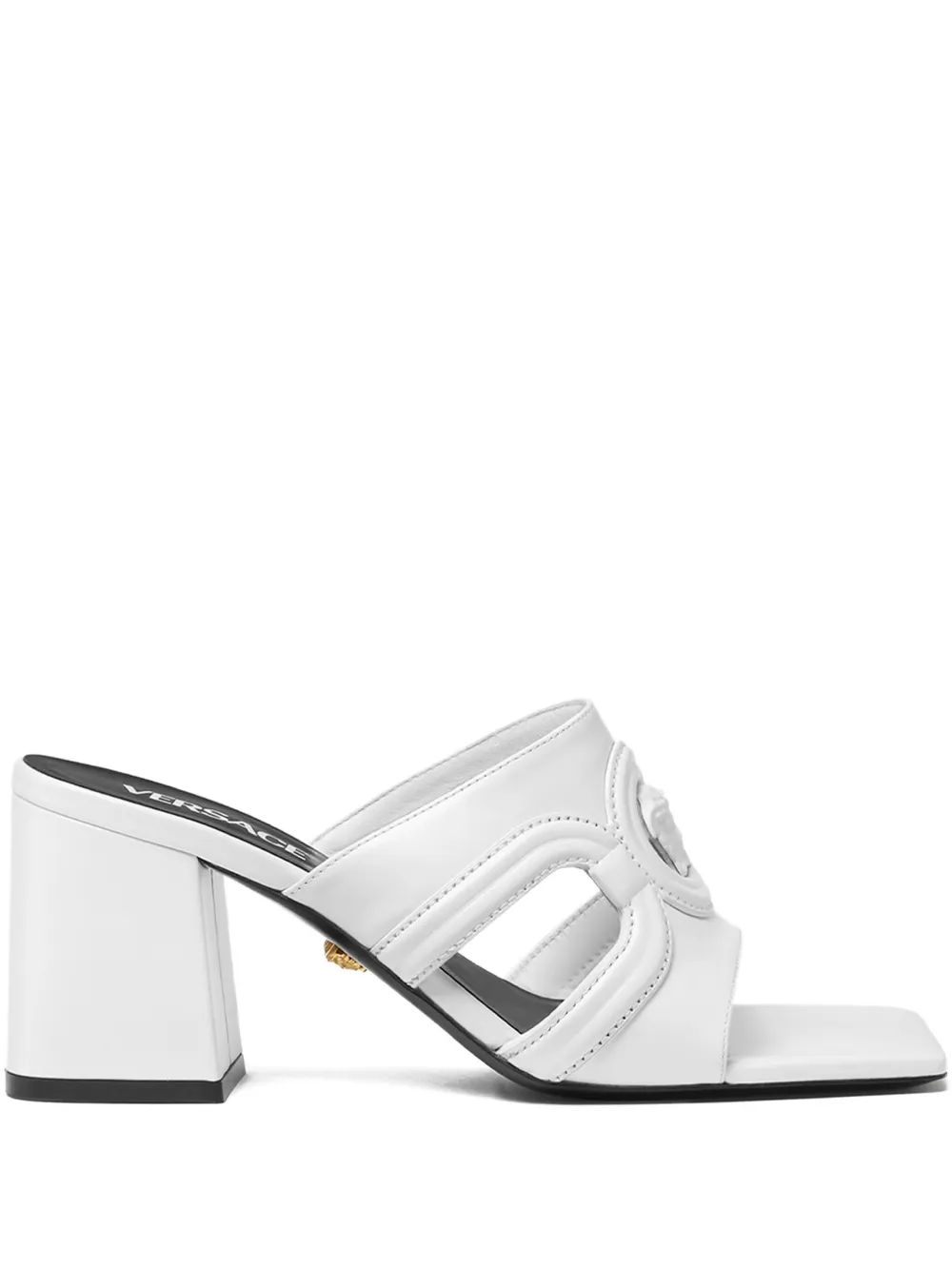 Versace 70mm Medusa '95 Mules In White