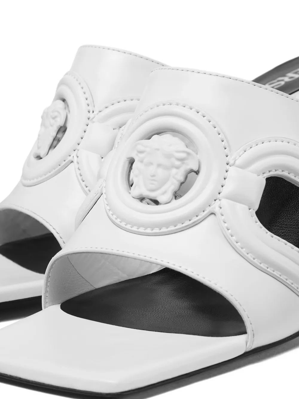 Versace 70mm Medusa '95 mules White