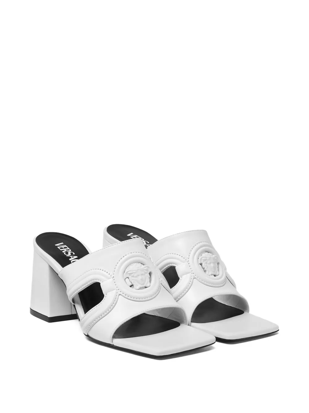 Versace 70mm Medusa '95 mules White