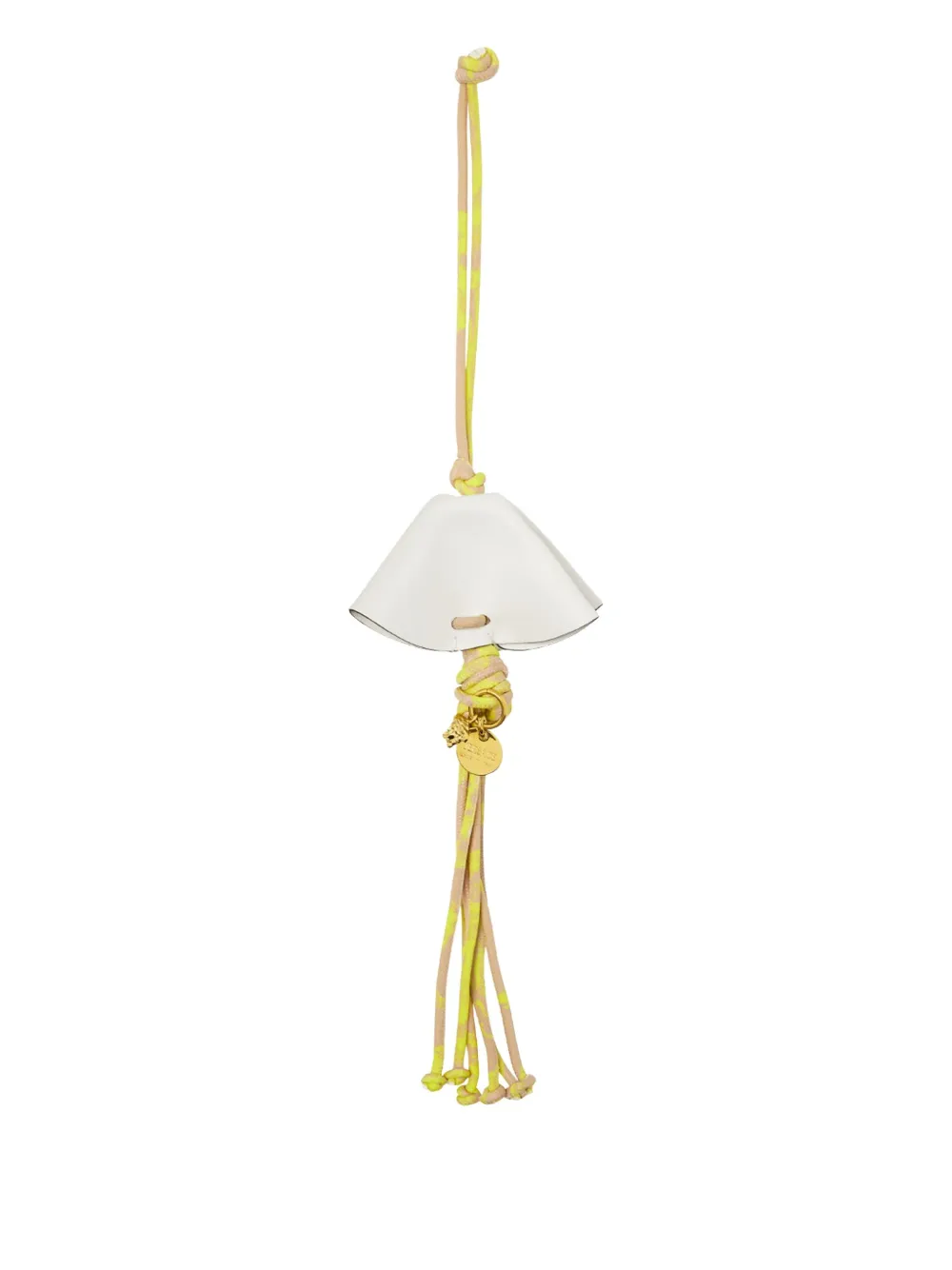 Versace Medusa leather-tassel keyring Wit
