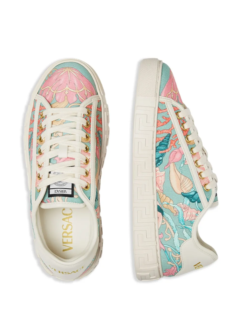 Versace Underwater Barocco Greca sneakers Green
