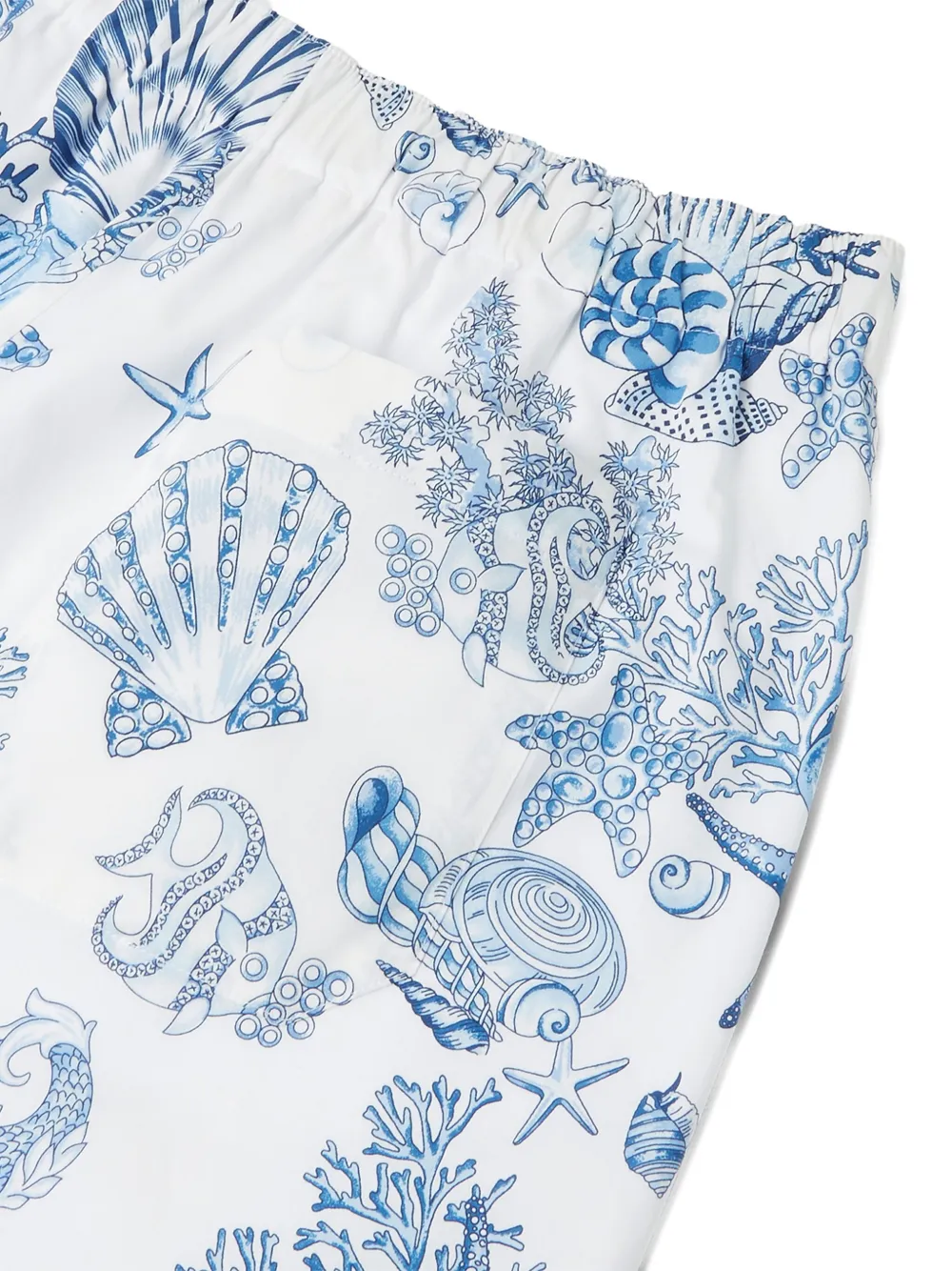 Versace Coral Theatre katoenen shorts Wit