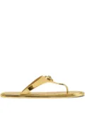 Versace Alia metallic flat sandals - Gold