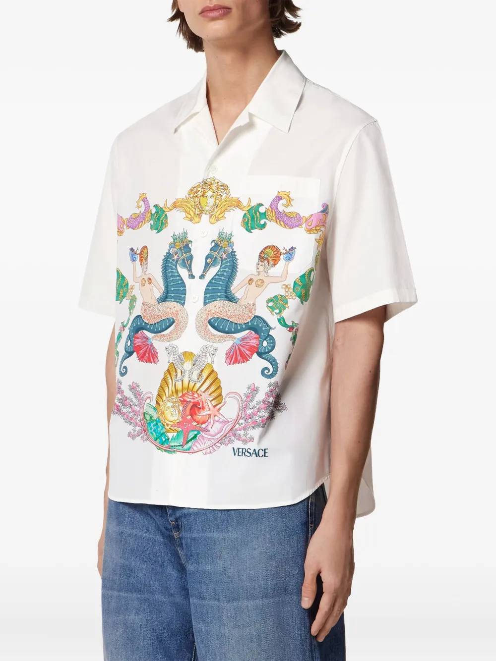 Versace Coral Theatre overhemd - Wit
