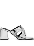 Versace 70mm Medusa '95 metallic mules - Silver