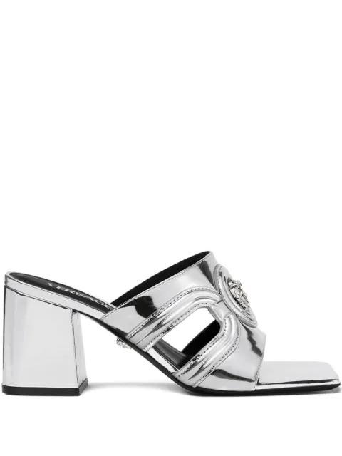 Versace  70mm Medusa '95 metallic mules