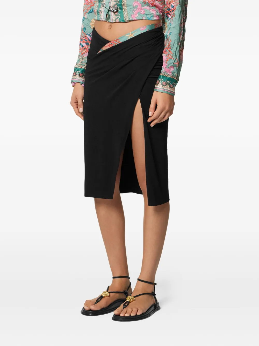 Versace Underwater Barocco Midi Skirt