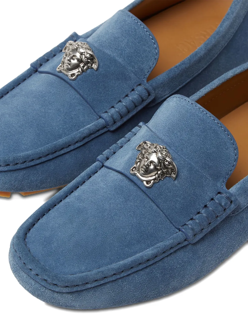 Versace Medusa-plaque loafers Blue