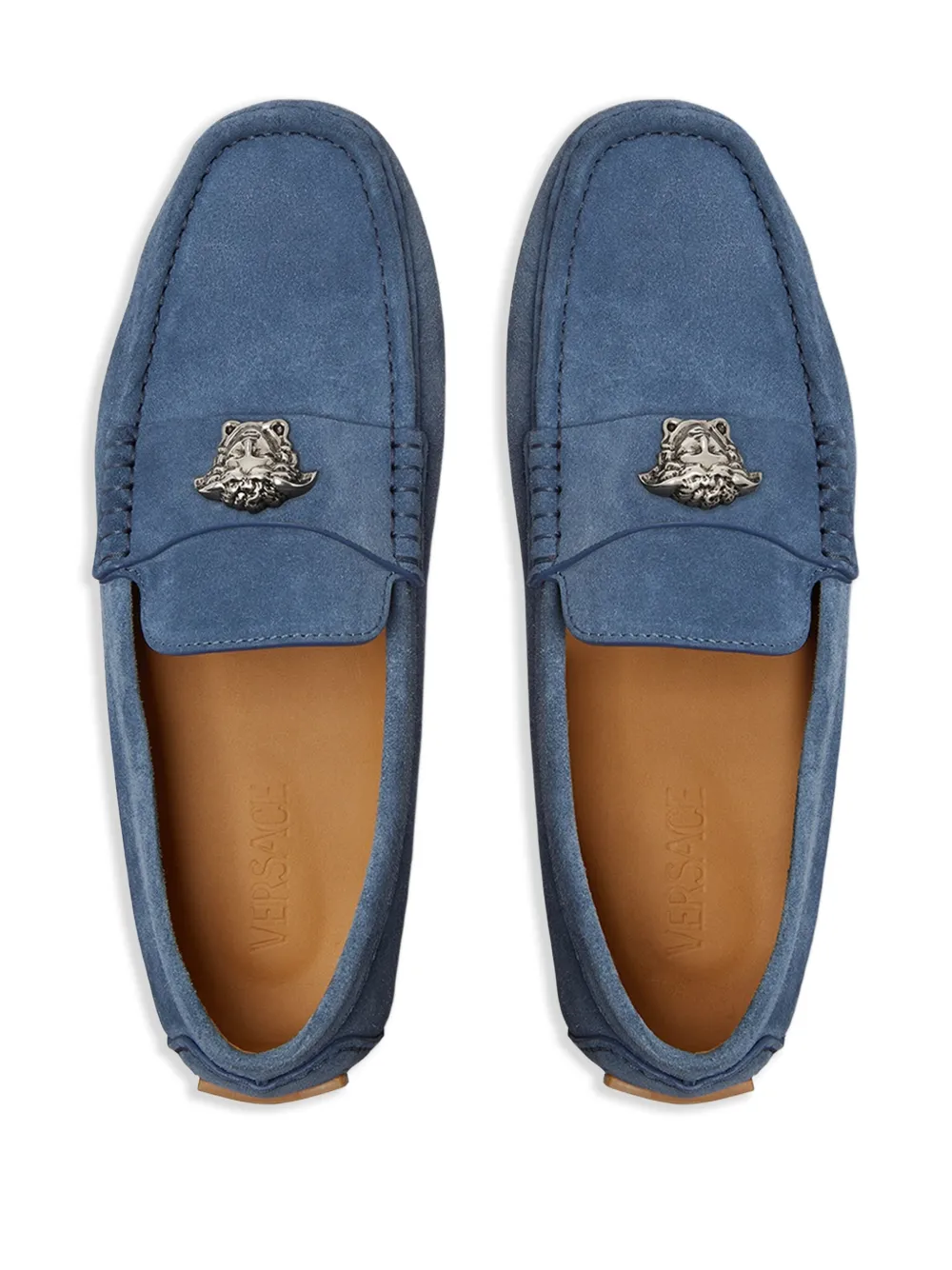 Versace Medusa-plaque loafers Blue