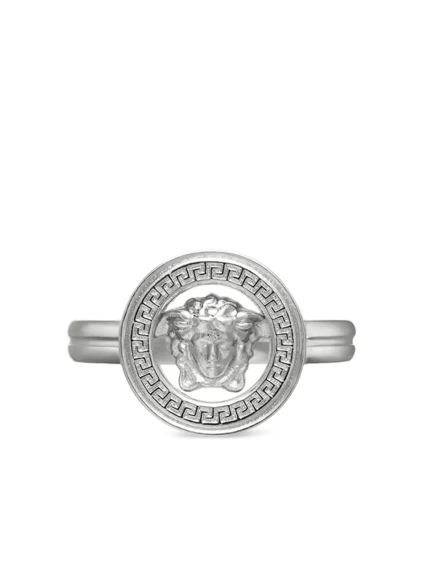Versace Medusa '95 Embellished Ring in Silver