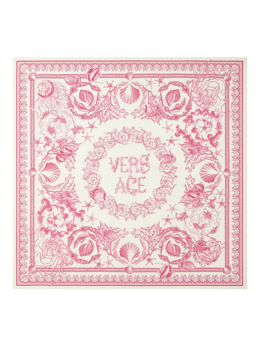 Versace Underwater Barocco silk scarf - ピンク Versace Underwater Barocco silk scarf - ピンク