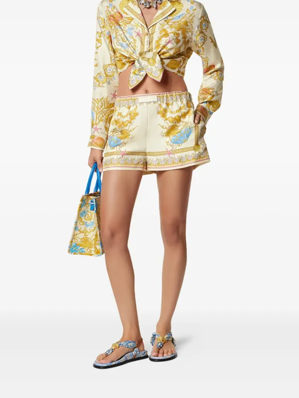 関税込 品格 ヴェルサーチェ ショートパンツ Underwater Barocco Versace Underwater バロッコ ショートパンツ | ニュートラル