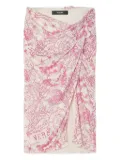 Versace Underwater Barocco draped skirt - Pink
