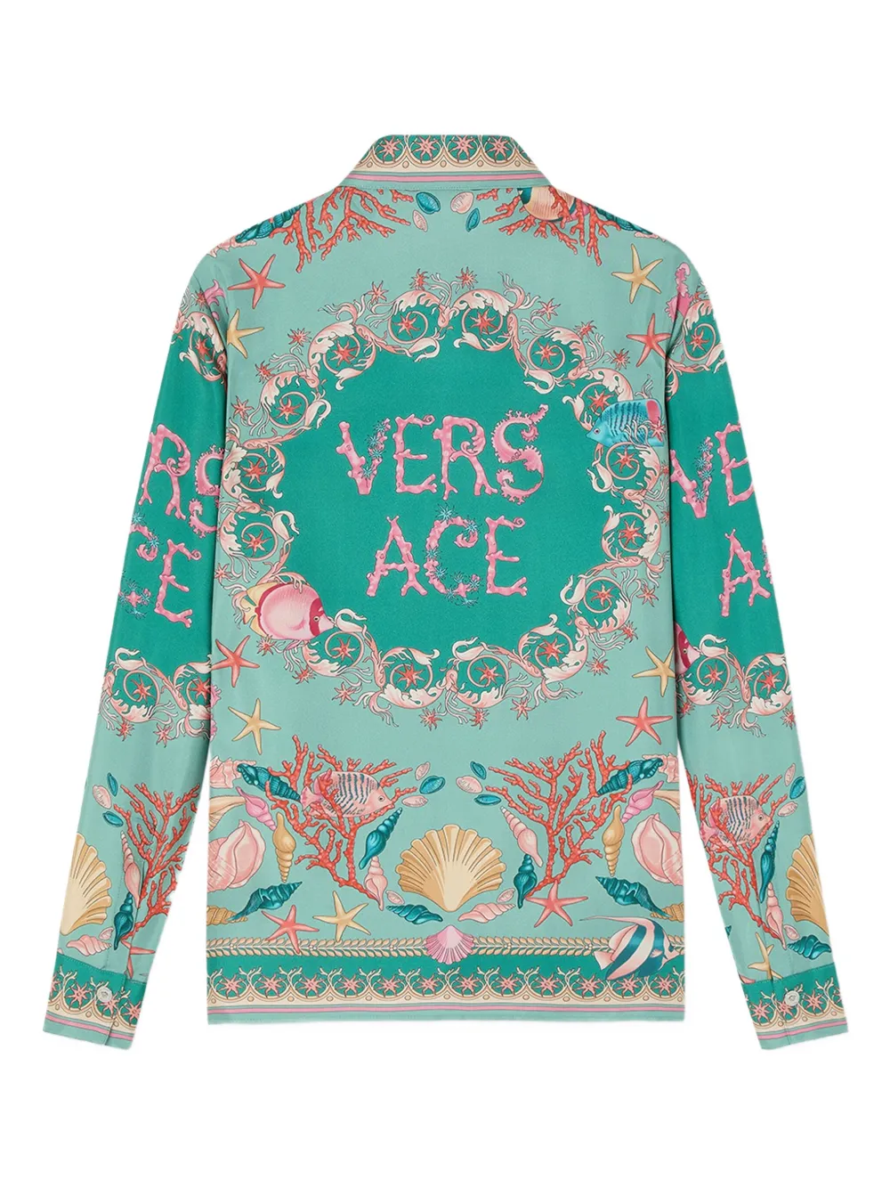 Versace Underwater Barocco button-up blouse - Groen