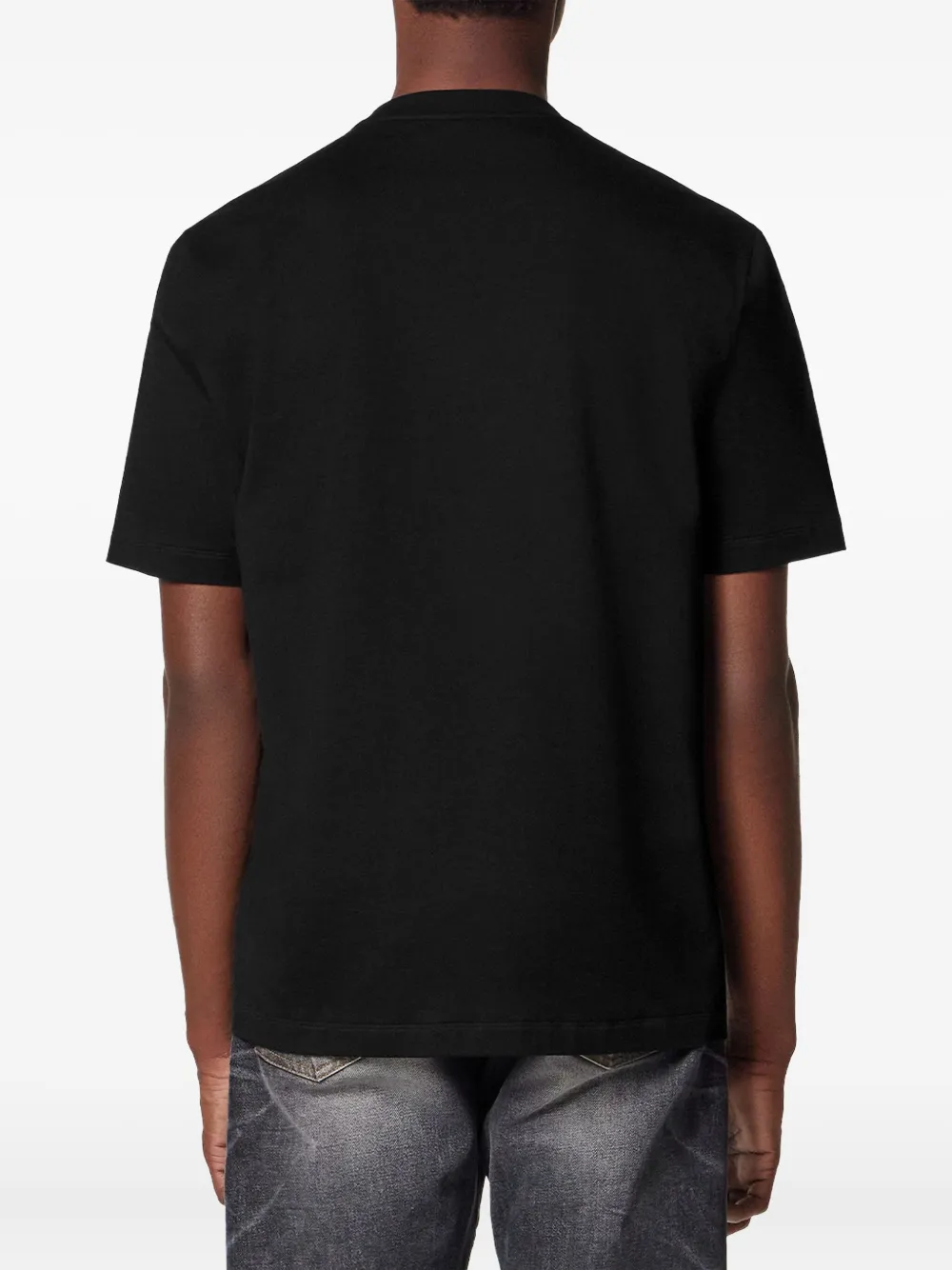 Versace T-shirt met grafische print Zwart