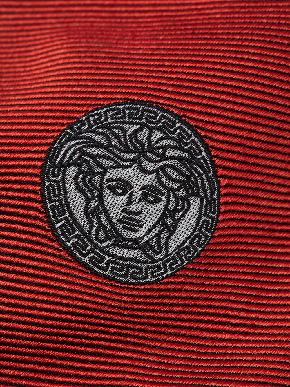Versace Stropdas met Medusa-borduurwerk Rood