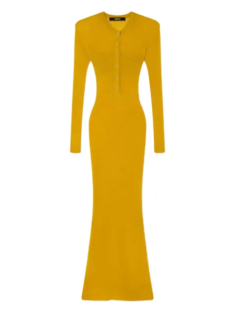 Versace long-sleeve ribbed-knit dress