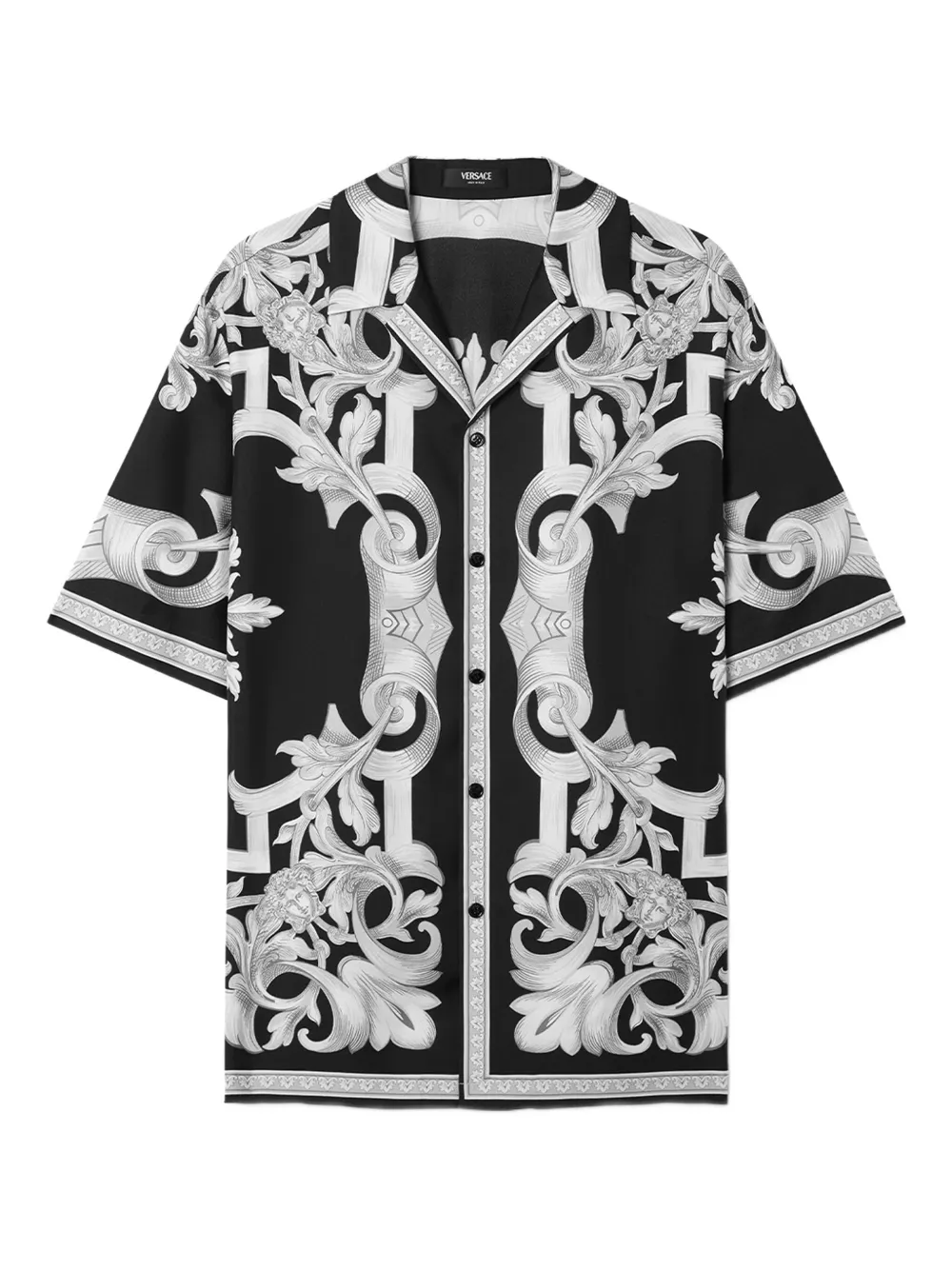 Versace Baroque-print Silk Shirt
