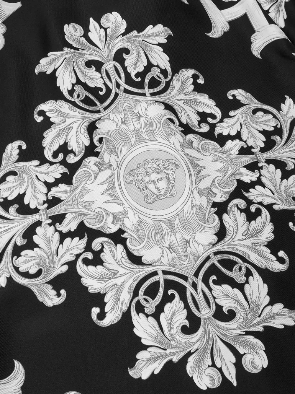 Versace Overhemd met barokprint Zwart