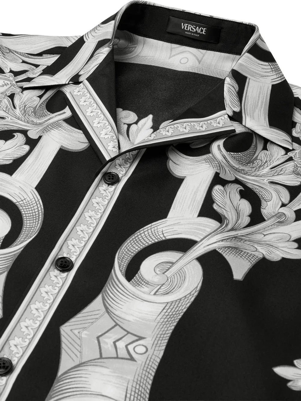 Versace Overhemd met barokprint Zwart