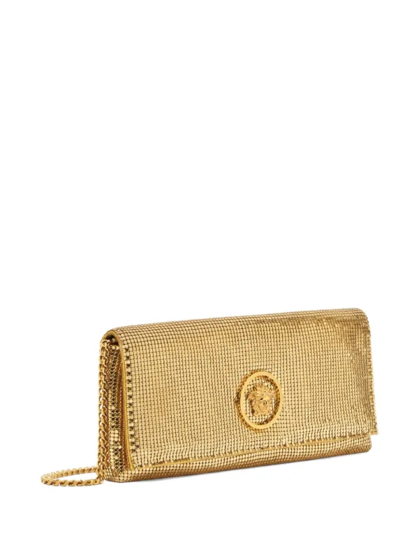 Versace La Medusa Clutch Bag Gold FARFETCH AE