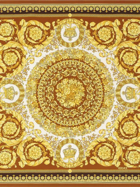 Versace Barocco-print silk scarf