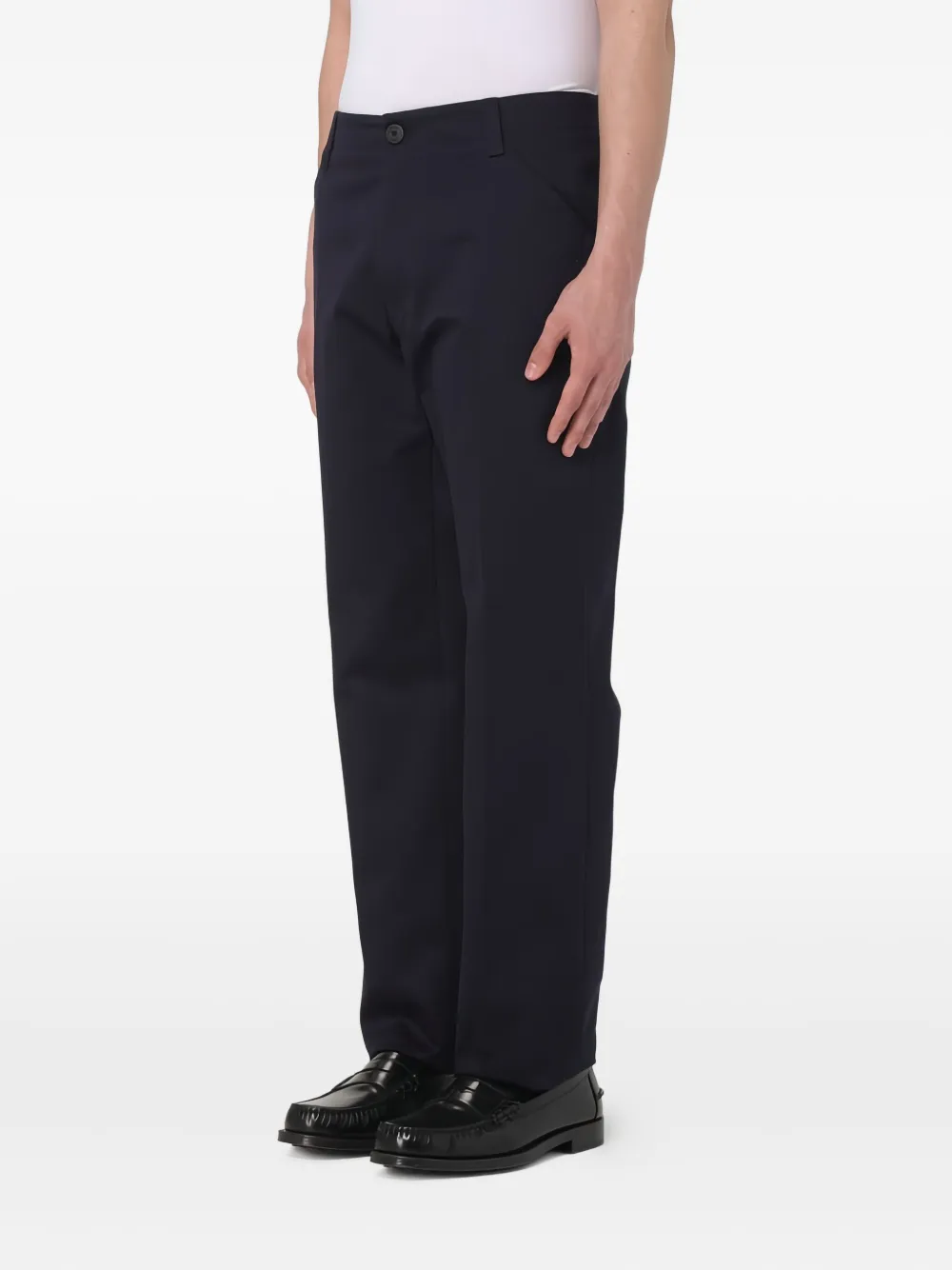 Versace Medusa-appliqué Pants In Blue