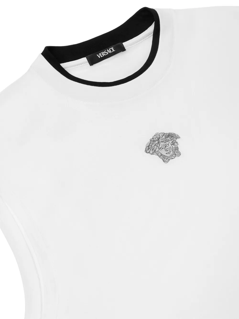 Versace Tanktop met Medusa-borduurwerk Wit
