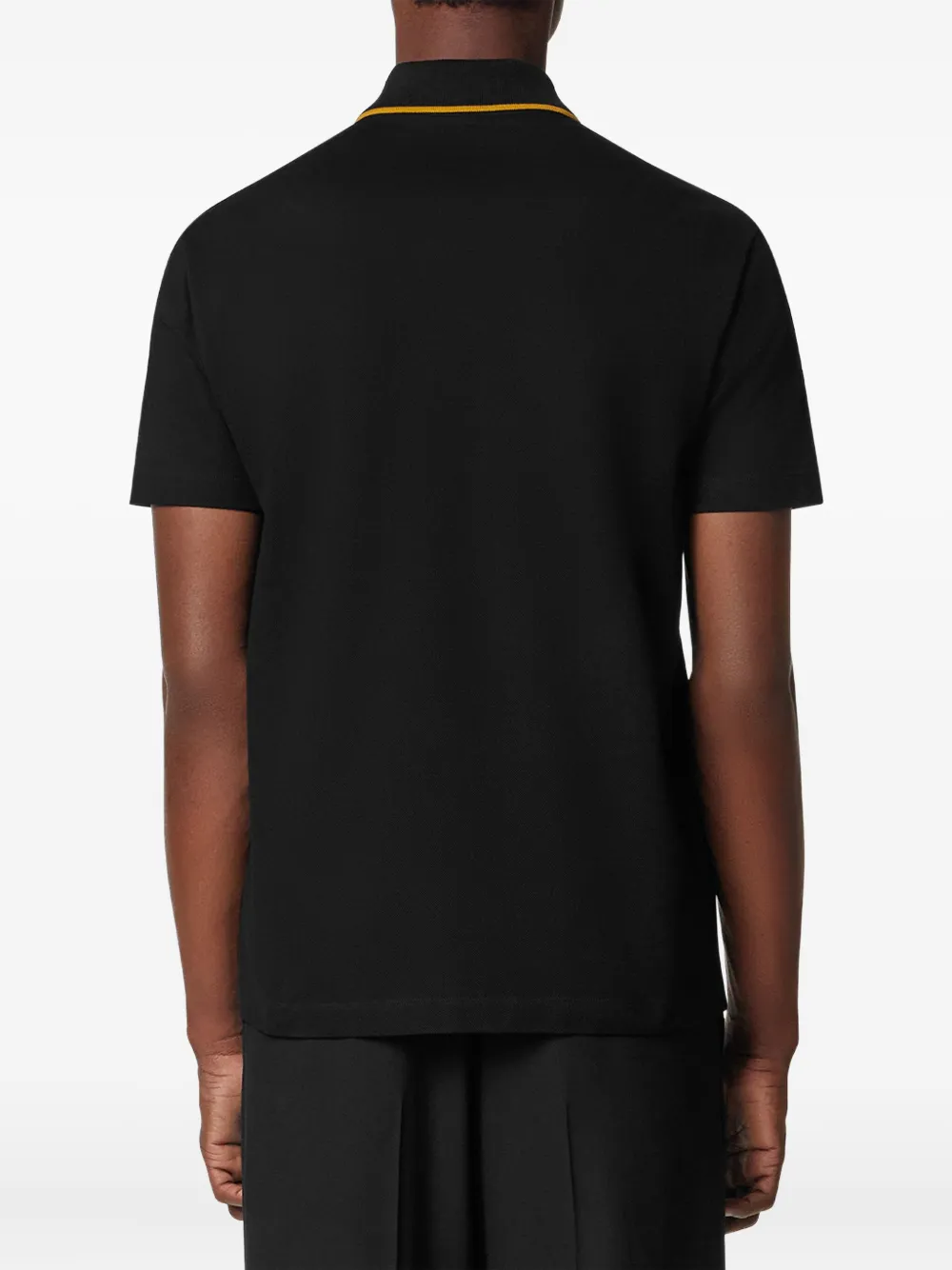 Versace Architectural Baroque poloshirt met borduurwerk Zwart