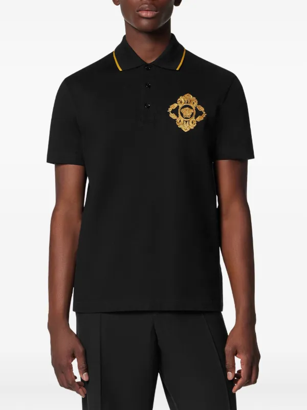 Versace Architectural バロックエンブロイダリー ポロシャツ