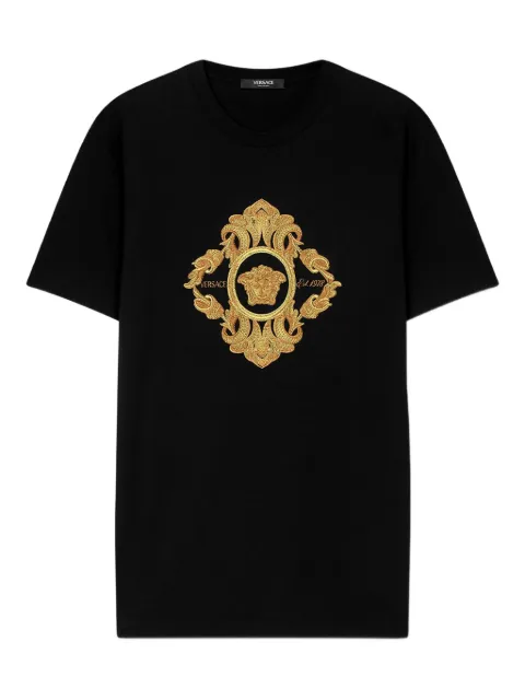 Versace playera con bordado Architectural Baroque