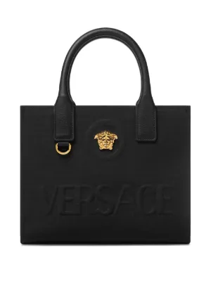 【Versace】グレカ キルティング トートバッグ ブラック ロゴ Versace(ヴェルサーチェ)ウィメンズ トートバッグ - FARFETCH