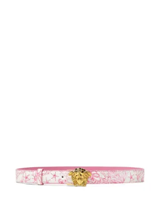 新品 VERSACE メドゥーサ スライド ベルト ピンク 80/32 Versace La Medusa Belt | Pink | FARFETCH