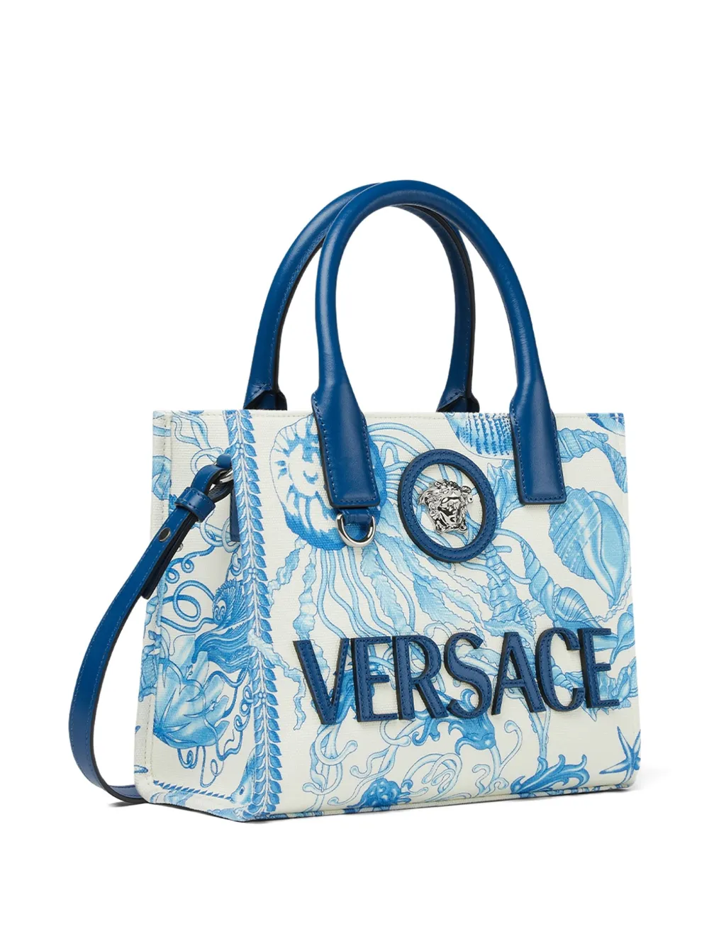 Versace Underwater Barocco La Medusa kleine shopper Wit