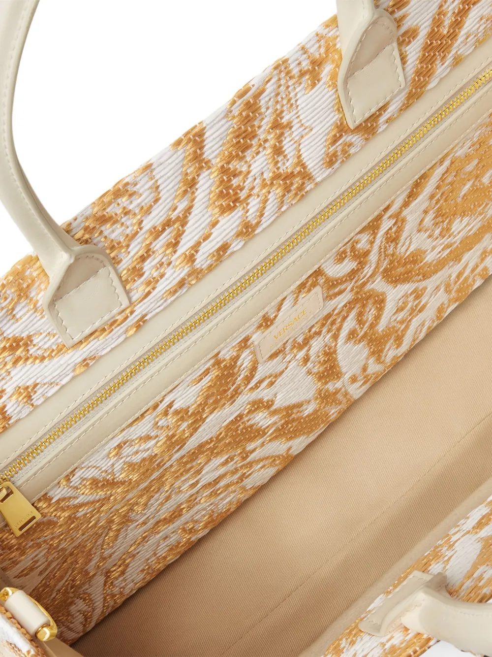 Versace Barocco Athena grote shopper Wit