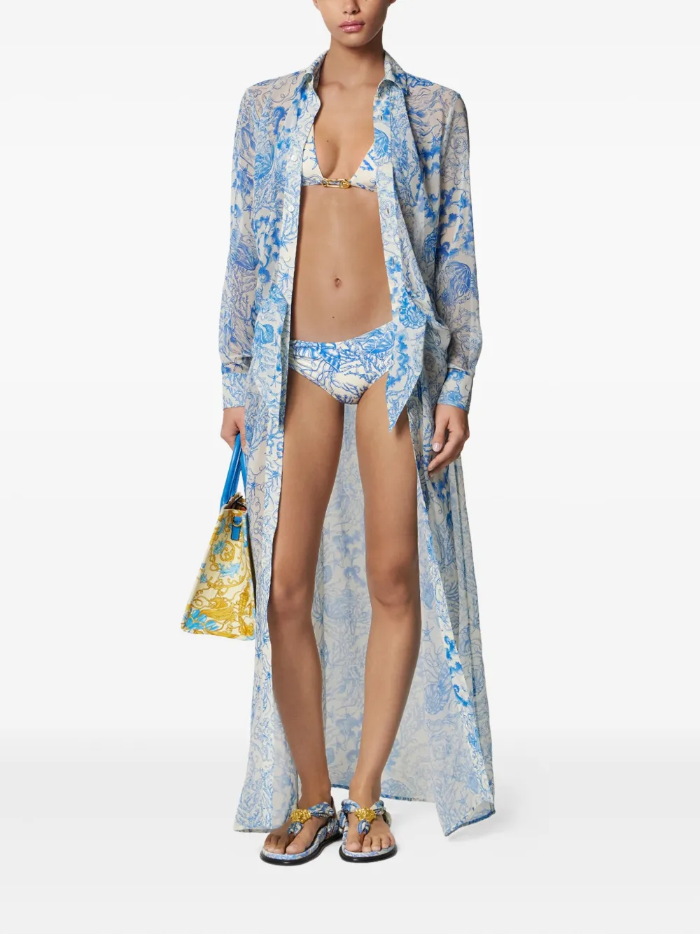 Versace Underwater Barocco bikinislip Beige