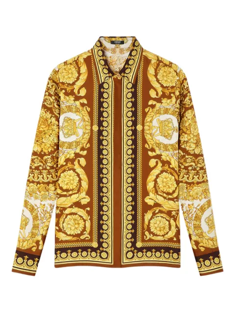 Versace Barocco-print button-up shirt