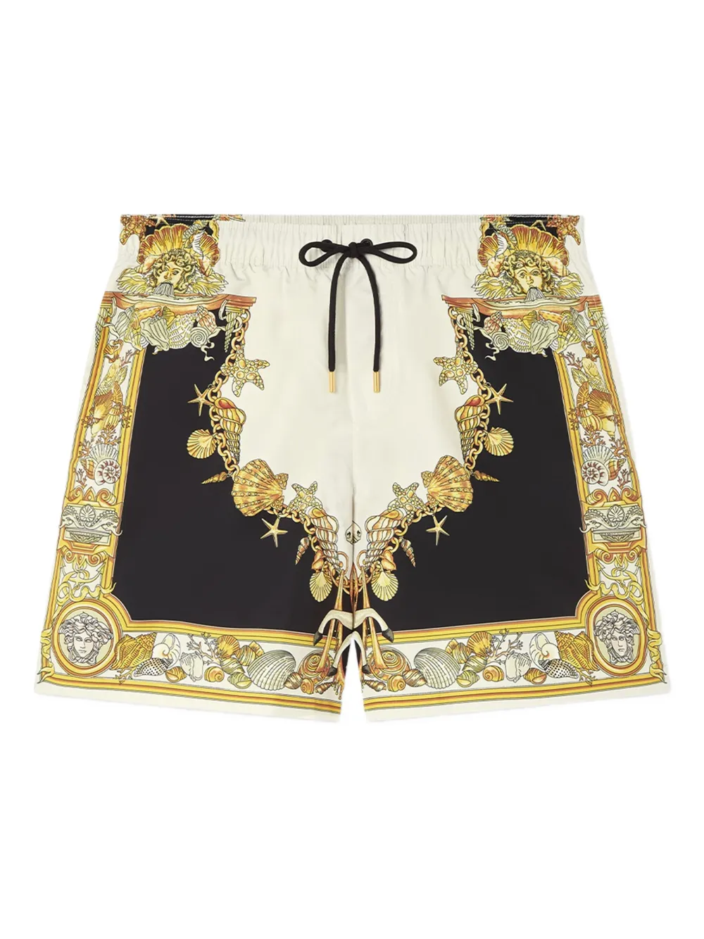 Versace seashell-print swim shorts Wit