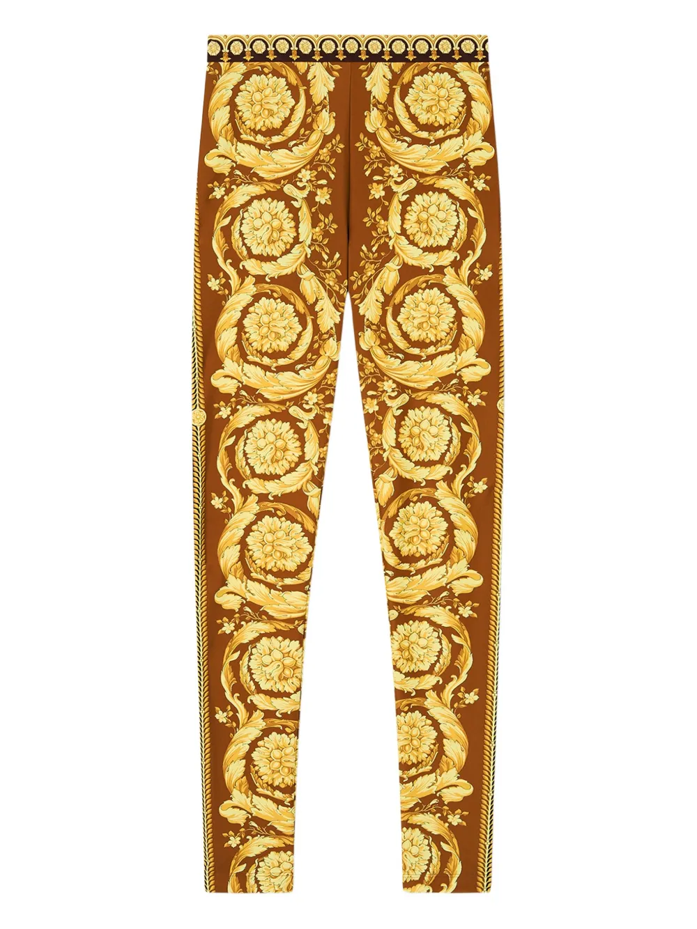 Versace Barocco print leggings Bruin