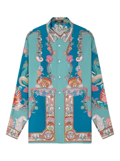 Versace Coral Theatre silk shirt