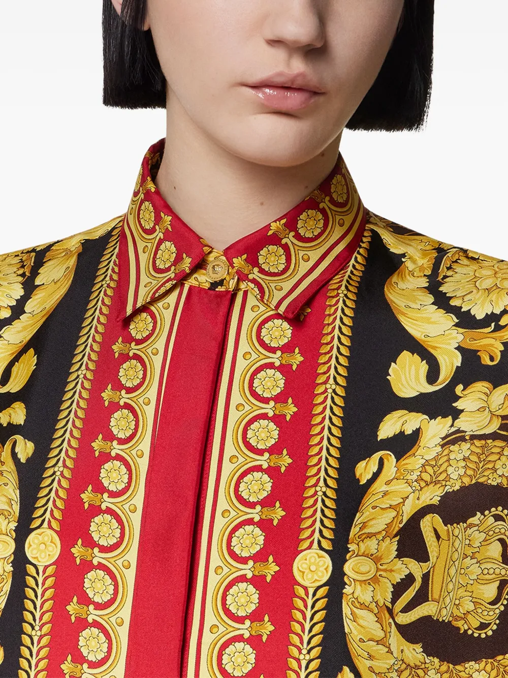 Versace Barocco silk shirt Rood