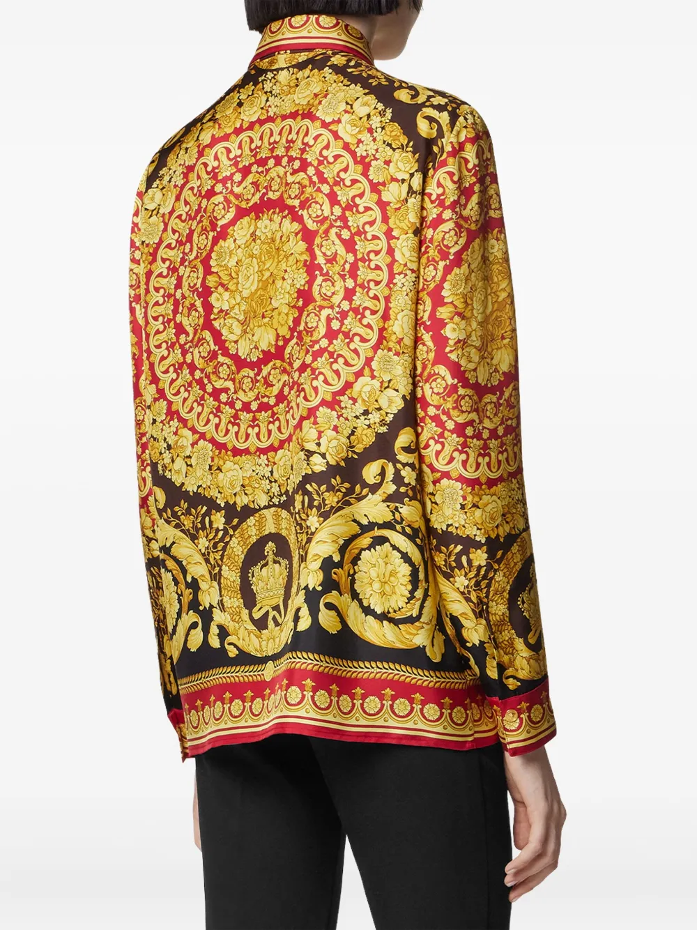 Versace Barocco silk shirt Rood