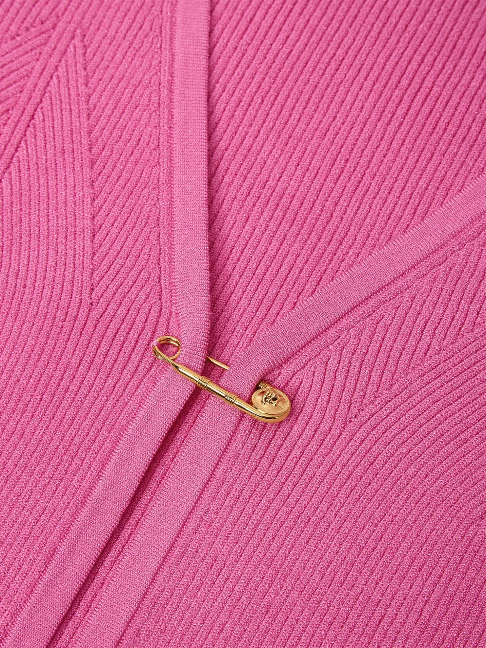 Versace Safety Pin ribgebreide vest Roze