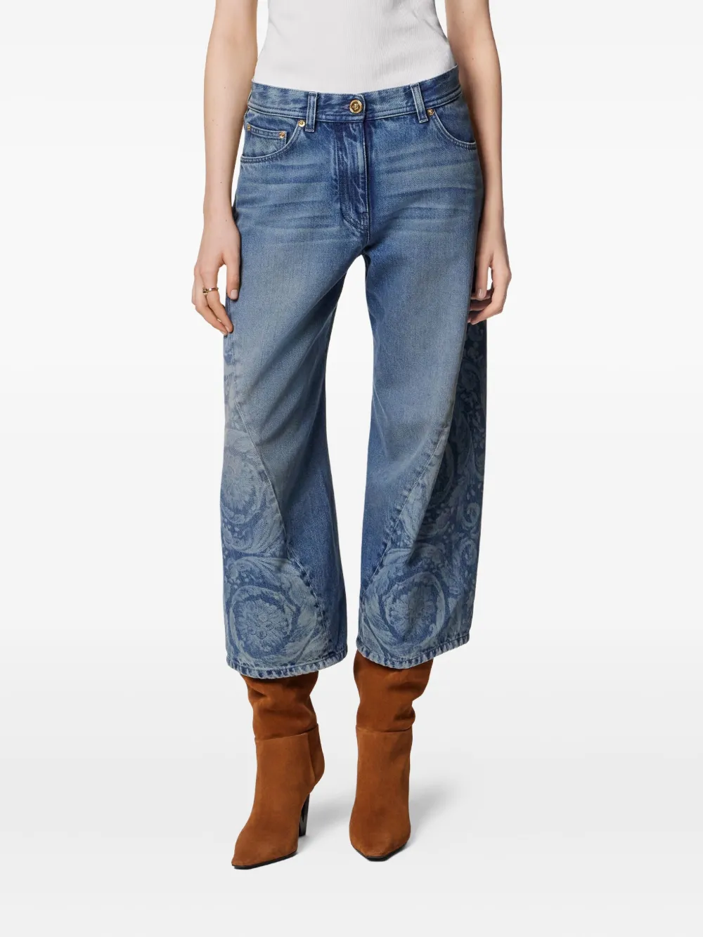 Versace Jeans met Barocco-patroon Blauw